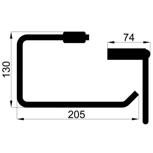 Welfenstein Serie 5PA Handtuchhalterung 0166 schwarz matt