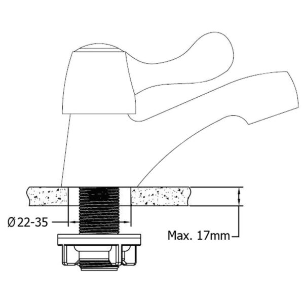 Welfenstein Kaltwasser Armatur KW-F1