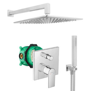 hansgrohe komplettes set dusche unterputz regendusche regenbrause zulaufarm handbrause verchromt